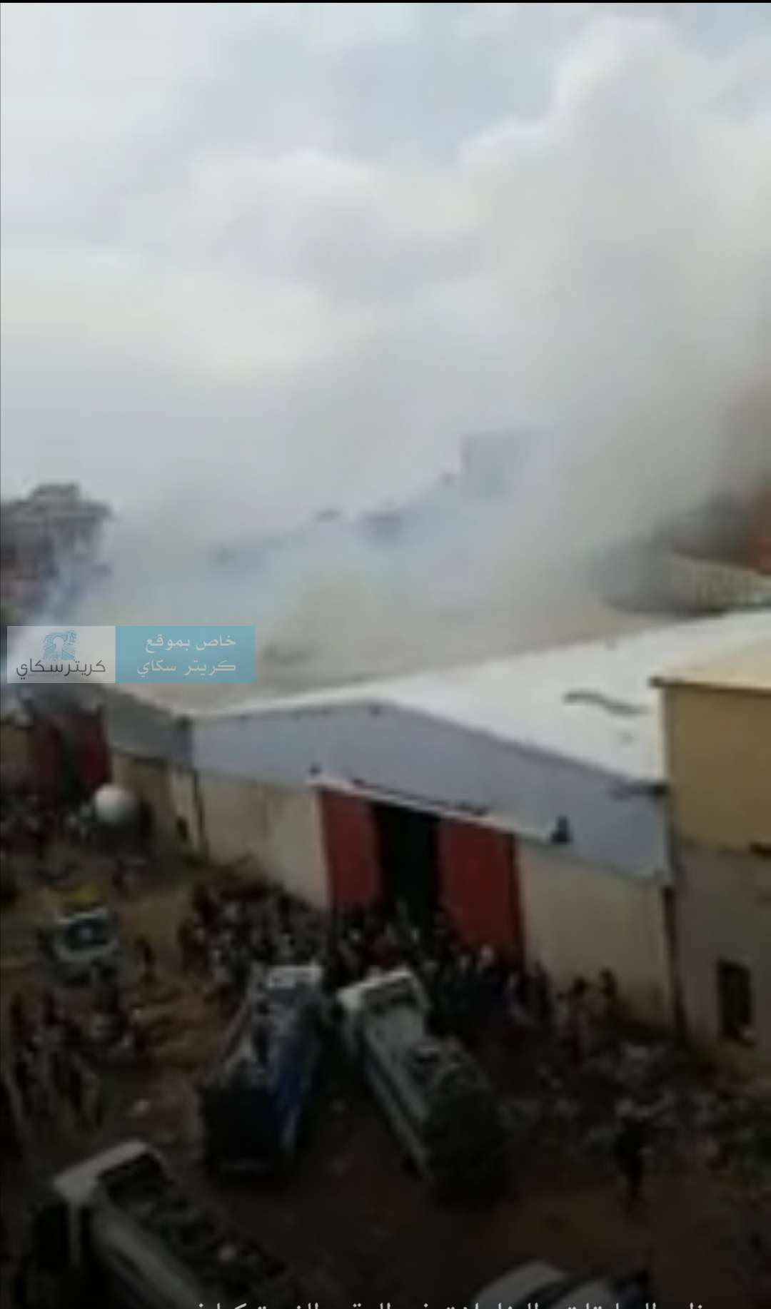 عاجل :اندلاع حريق ضخم في صنعاء(صورة)