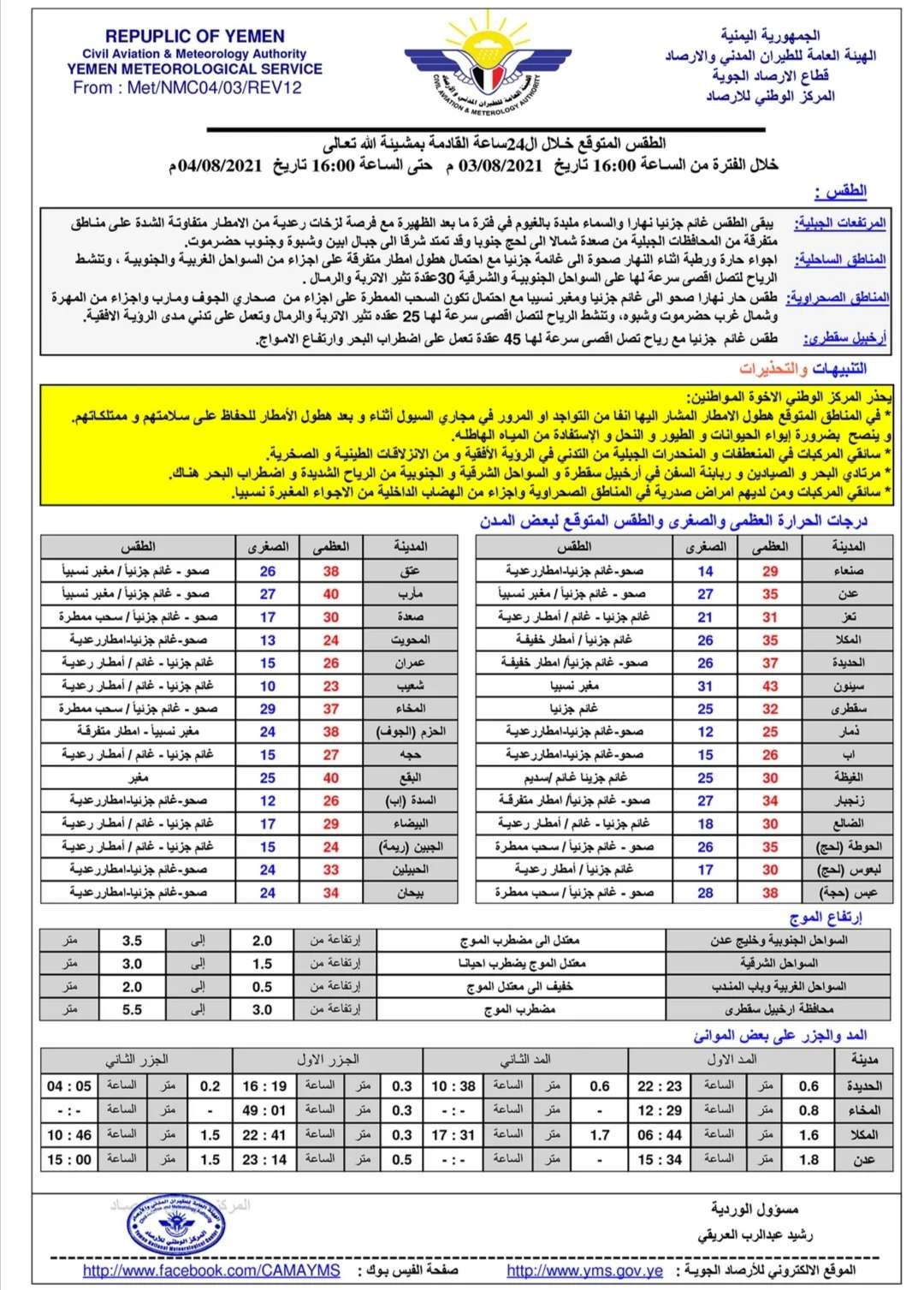 تعرف على حالة الطقس للساعات القادمة
