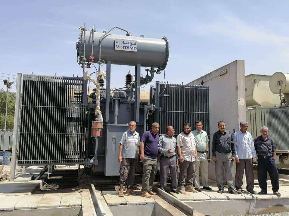 تركيب محول جديد في محطة شيناز بعدن تركيب محول جديد في محطة شيناز بعدن