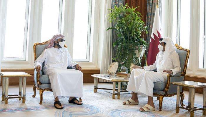 أمير قطر يستقبل وفدا إماراتيا برئاسة الشيخ طحنون بن زايد أمير قطر يستقبل وفدا إماراتيا برئاسة الشيخ طحنون بن زايد