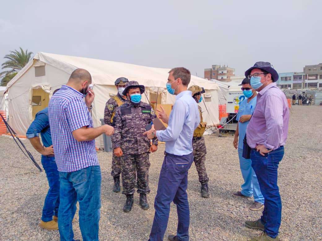 بن عفيف يطلع على سير العمل في مركز الصليب الأحمر بالعاصمة عدن