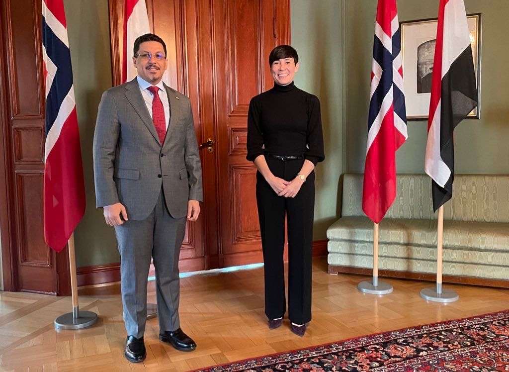 بن مبارك يبحث مع وزيرة خارجية النرويج العلاقات الثنائية بين البلدين بن مبارك يبحث مع وزيرة خارجية النرويج العلاقات الثنائية بين البلدين