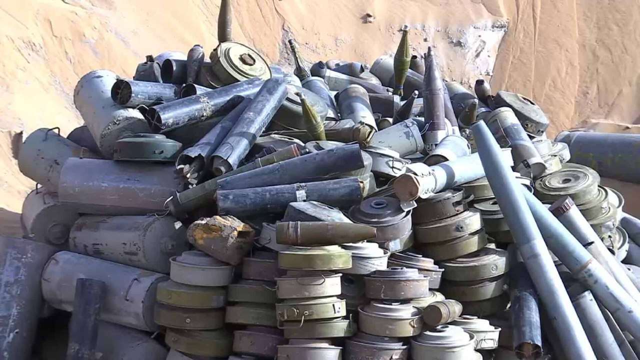انتزاع أكثر من 1,700 لغم وعبوة ناسفة خلال أسبوع