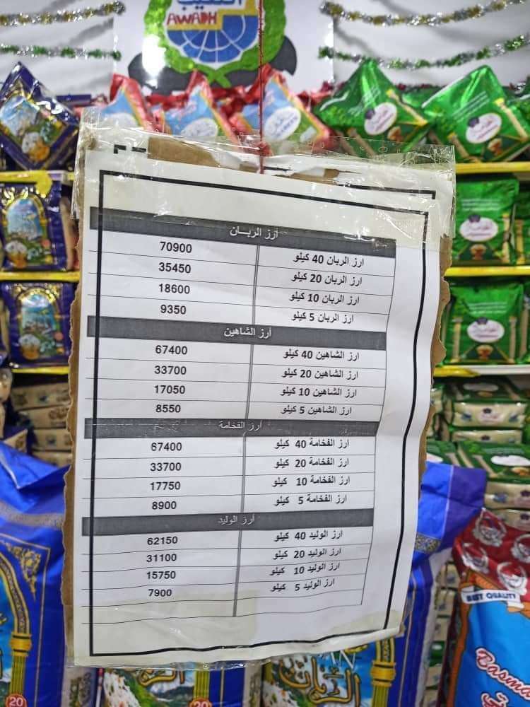 وصل لأعلى مستوى له.. تعرف على قائمة أسعار الارز في عدن (وثيقة)