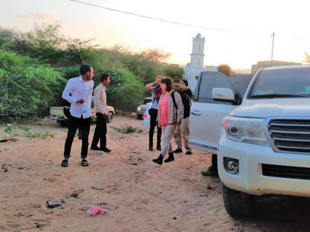 الوفد الإعلامي الأجنبي بشبوة يزور مدينة حبان التاريخية