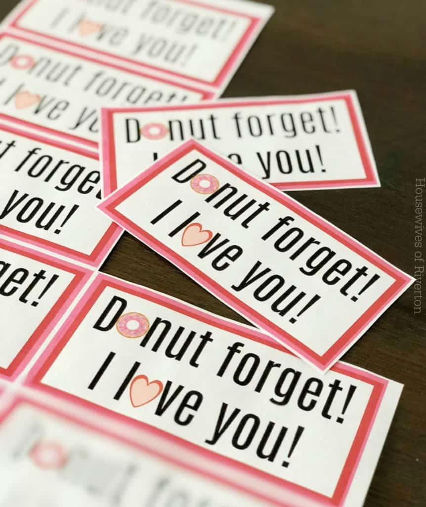 Donut Forget I Love You Valentine Free Printable - Creative Housewives