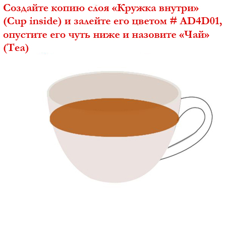 как нарисовать ручку у кружки