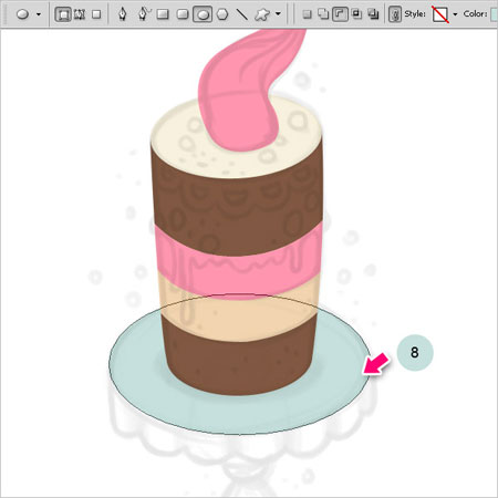 как из бумаги нарисовать торт