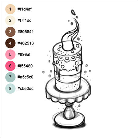 как из бумаги нарисовать торт