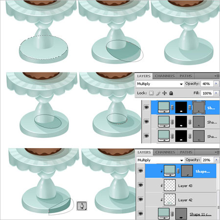 как из бумаги нарисовать торт