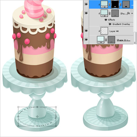 как из бумаги нарисовать торт