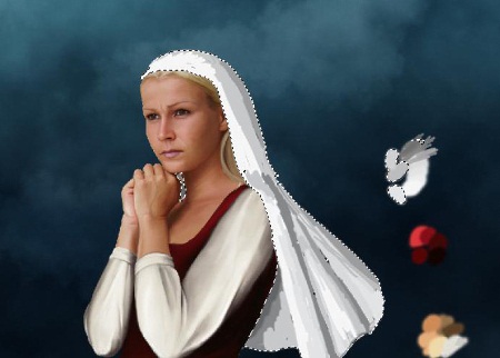 как нарисовать блестящую ткань