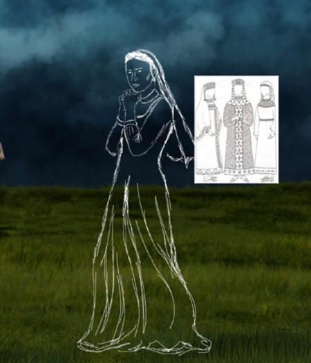 как нарисовать блестящую ткань