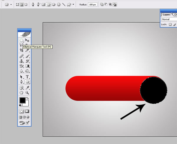 как нарисовать кнопку в фотошопе