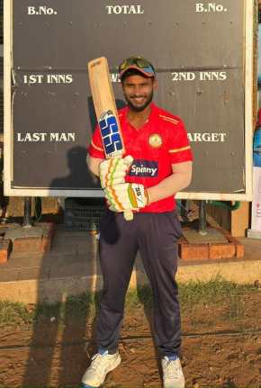 Siddhant Adhatrao of P J Hindu club scored 150 runs of 96 balls