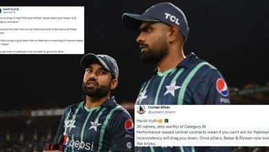 Fans react after PCB Demote Babar Azam and Mohammad Rizwan in central contracts for 2025-2026