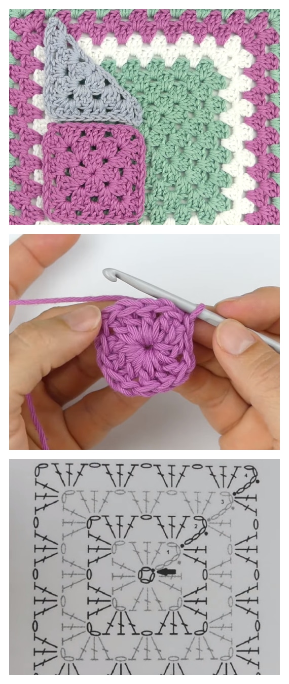 You’ll need three colors of yarn for this: Classic Granny Square Tutorial Learn To Crochet Crochet Kingdom