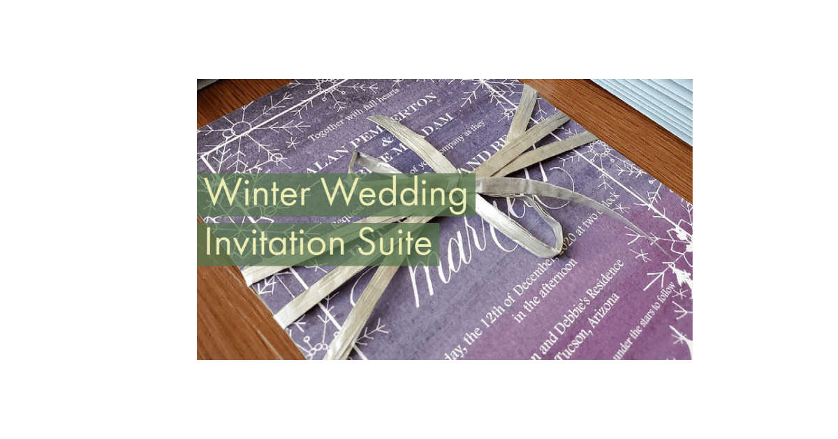 Winter Wedding Invitations Crossroads Calligraphy