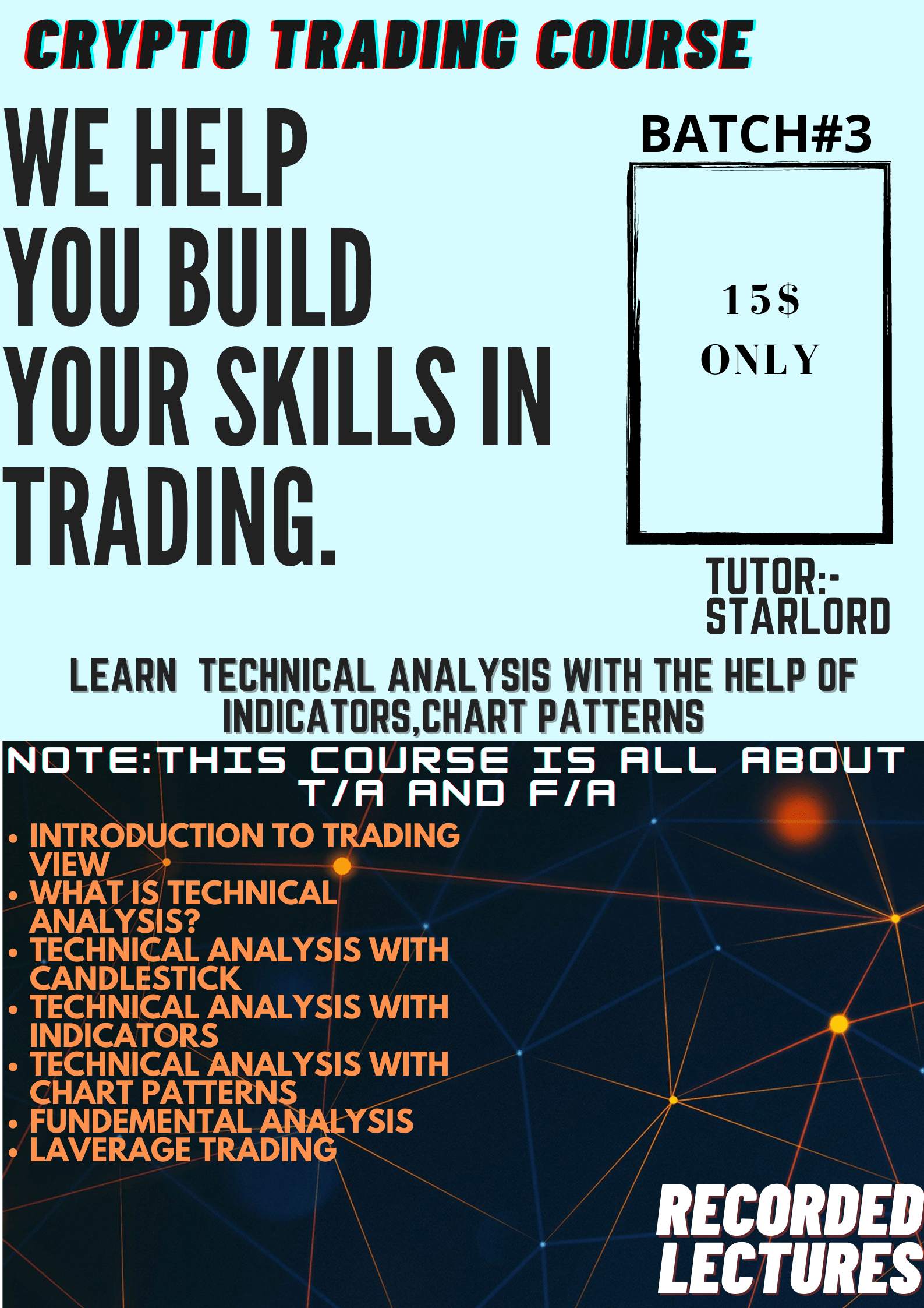The technical analysis course is designed to provide you with all the working trading techniques and strategies for predicting the next market directions so you . Technical Analysis Course