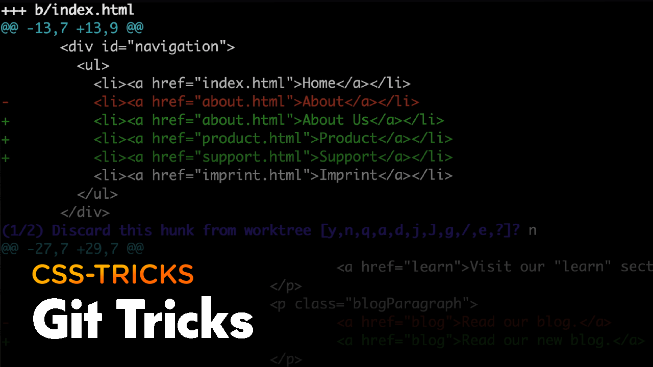 192 Git Tricks for Getting Yourself Out of Trouble CSSTricks