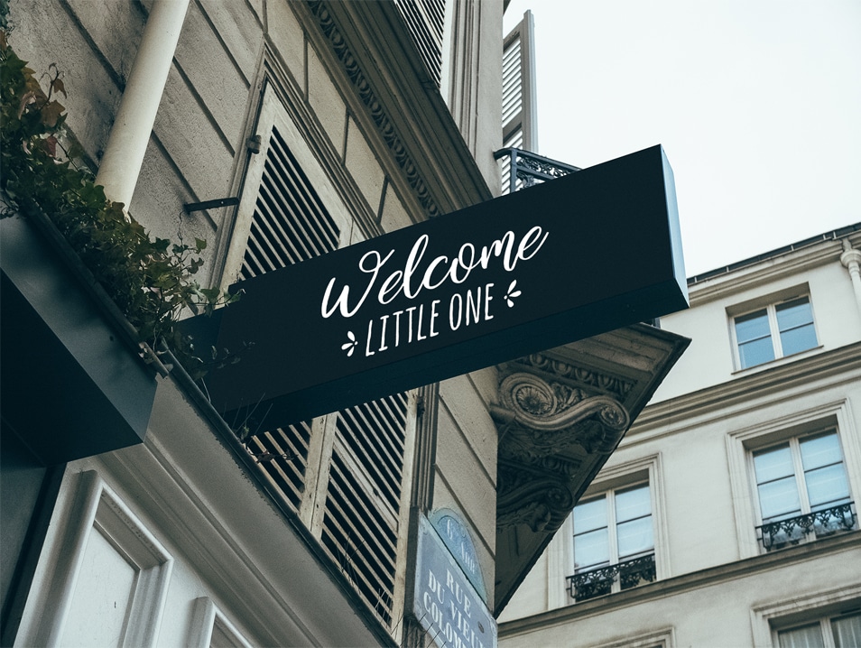 Free Rectangle Hotel Sign Mockup » CSS Author