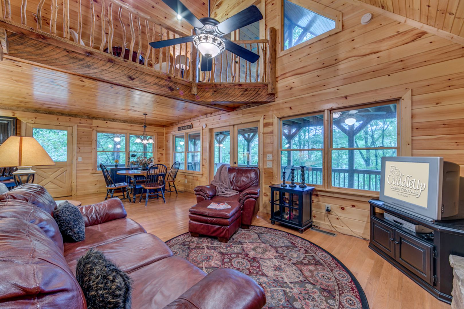 Rates begin at $125/night for 1 bedroom cabin. On Golden Pond Rental Cabin | Cuddle Up Cabin Rentals