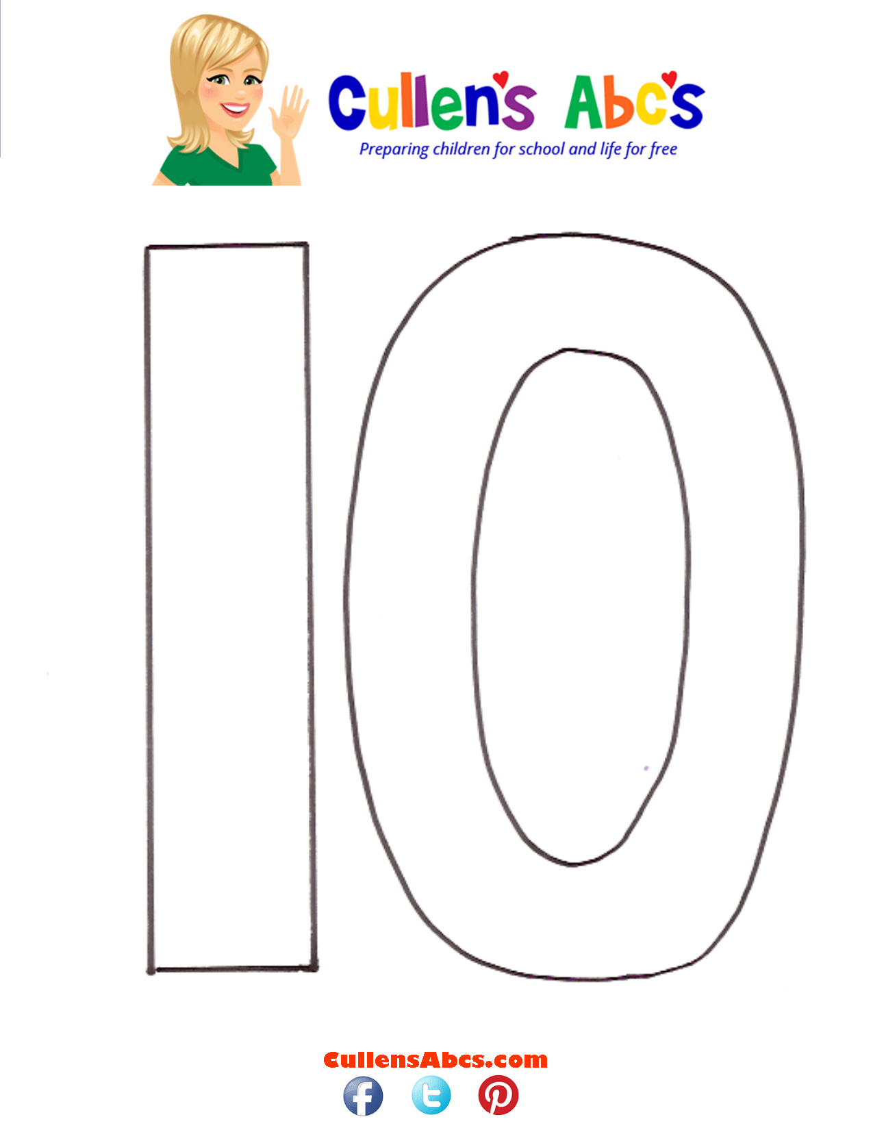 number ten 10 free childrens videos activities
