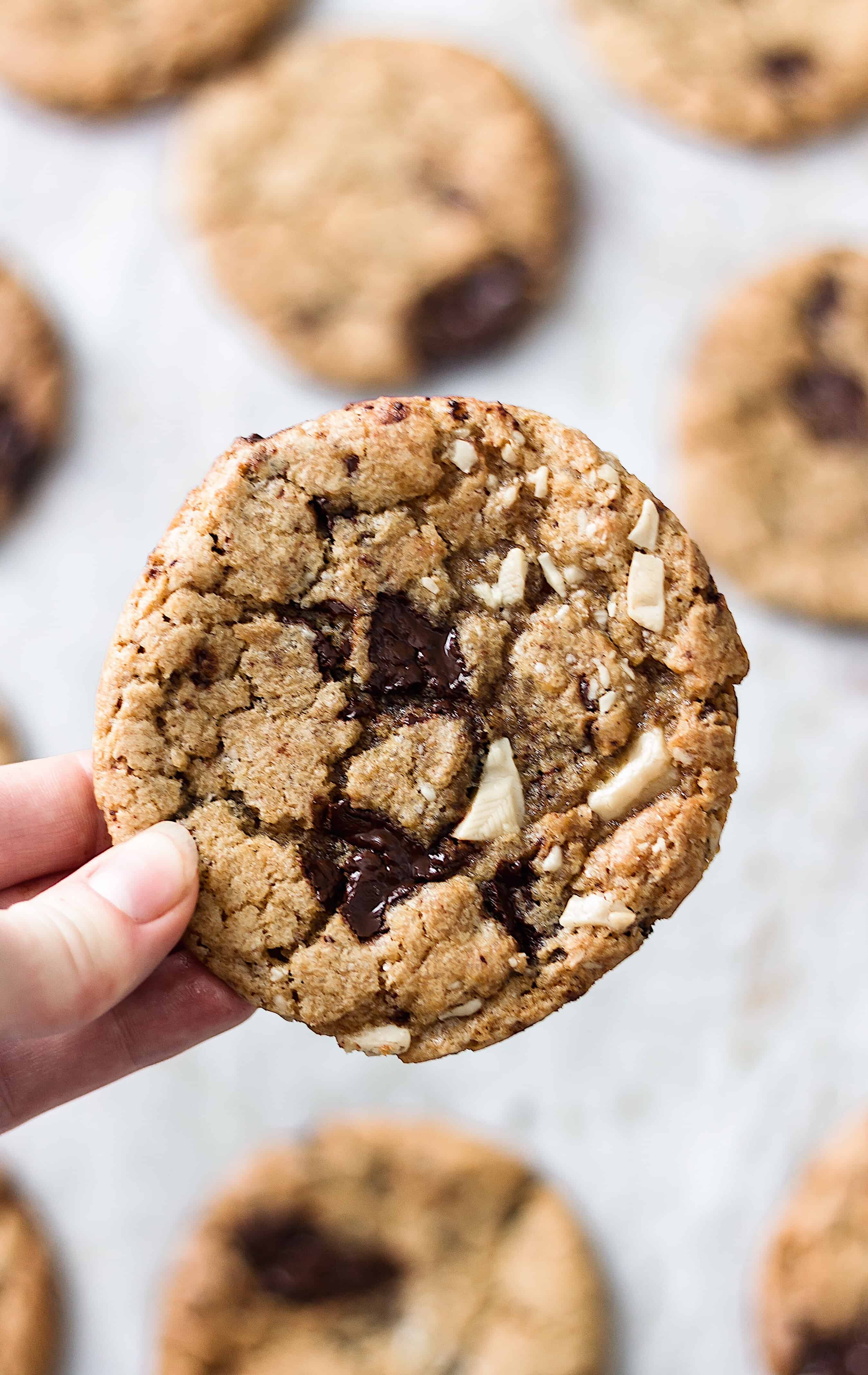 vegan double chocolate chip cookies
