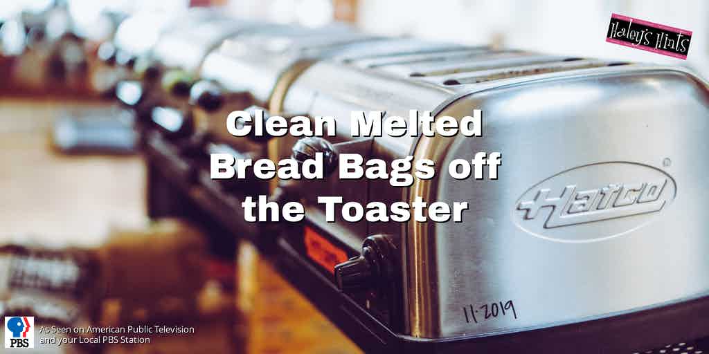 Clean Melted Bread Bags off the Toaster