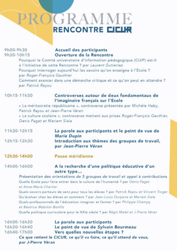 Interpellation curriculum | Désordre dans les savoirs scolaires