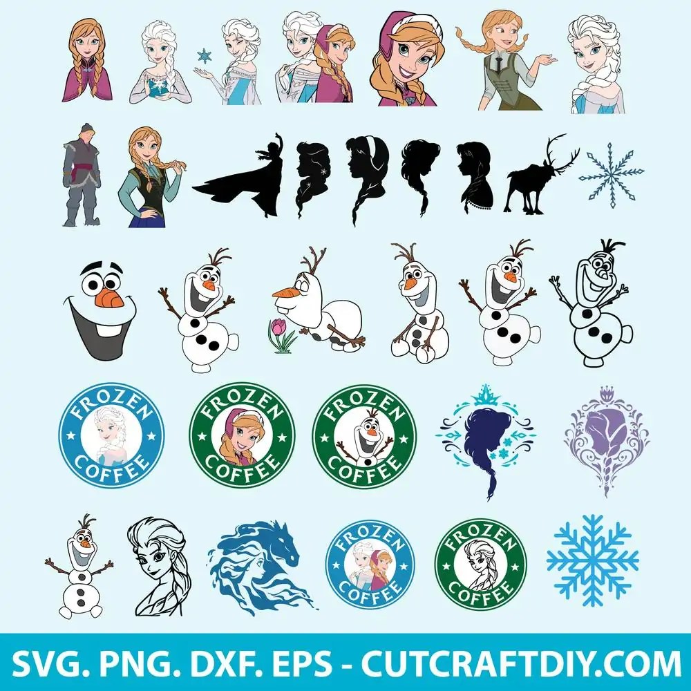 Check all free svgs we have with disney category. Disney Frozen Svg Bundle Cut Files Frozen Clipart Anna And Elsa Svg