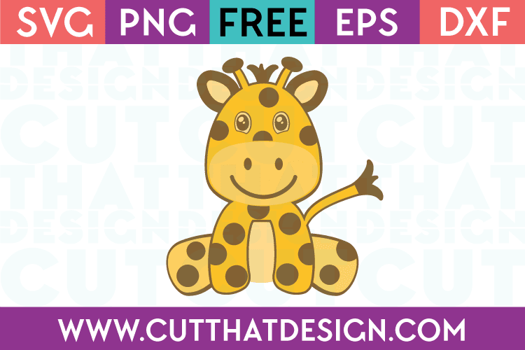 Free svg image & icon. Cute Baby Giraffe Cut That Design