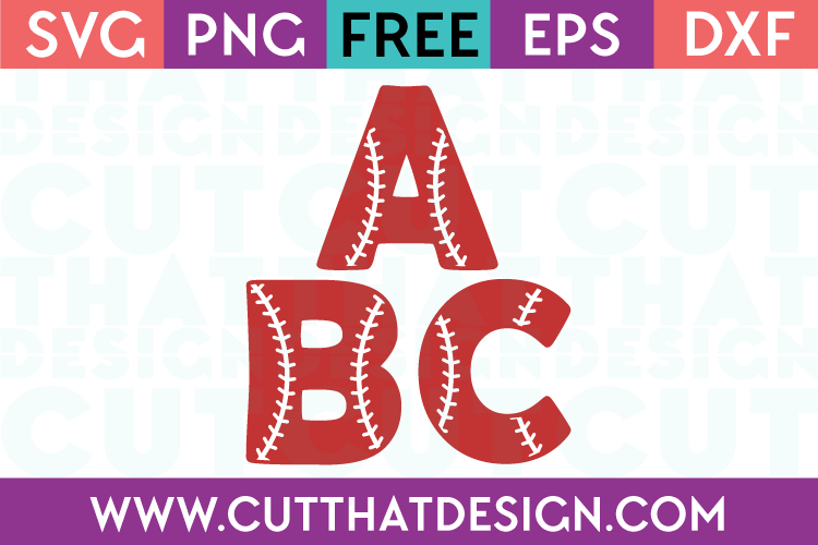 Terbaru Baseball Alphabet Letters A B C Cut That Design SVG PNG EPS DXF File