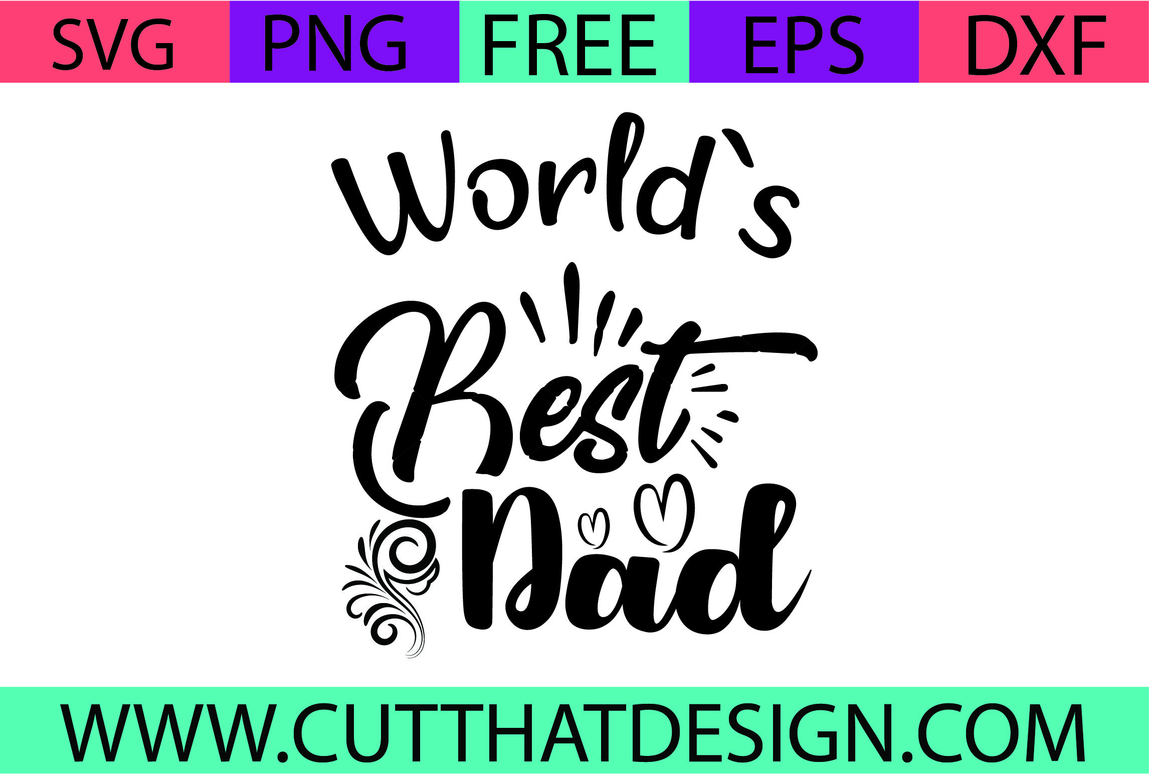 This thanksgiving quotes design pack includes 6 unique designs and 6 extra design variations for a total of 12 svg designs. Free Svg World S Best Dad Cut That Design