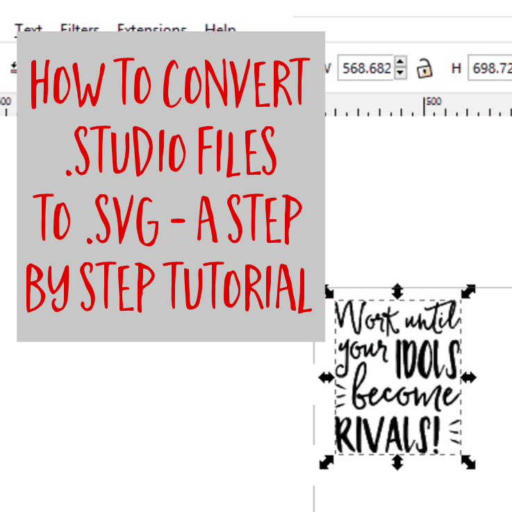 This is my favorite way to convert a png to svg for cricut use . How To Convert Studio Or Studio3 To Svg From Silhouette Studio Cutting For Business