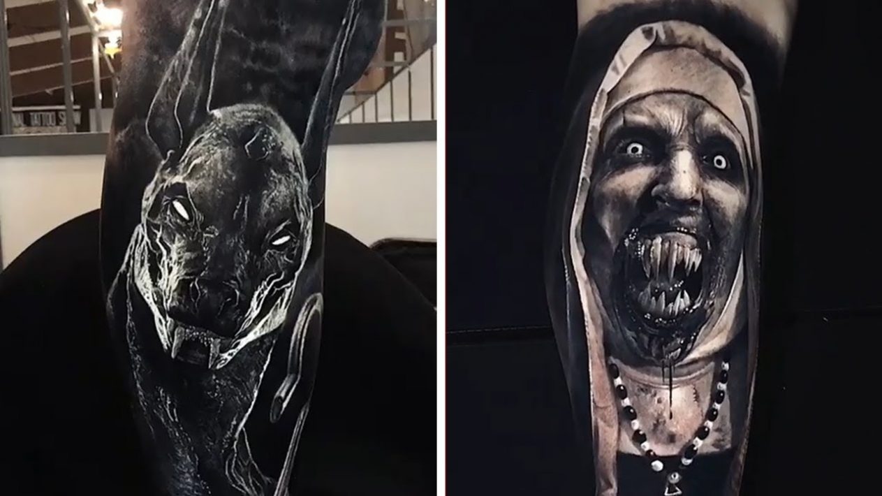 The Horrific 3=D Black And Grey Tattoos Of Eliot Kohek - Cvlt Nation 710_x_1263_jpg