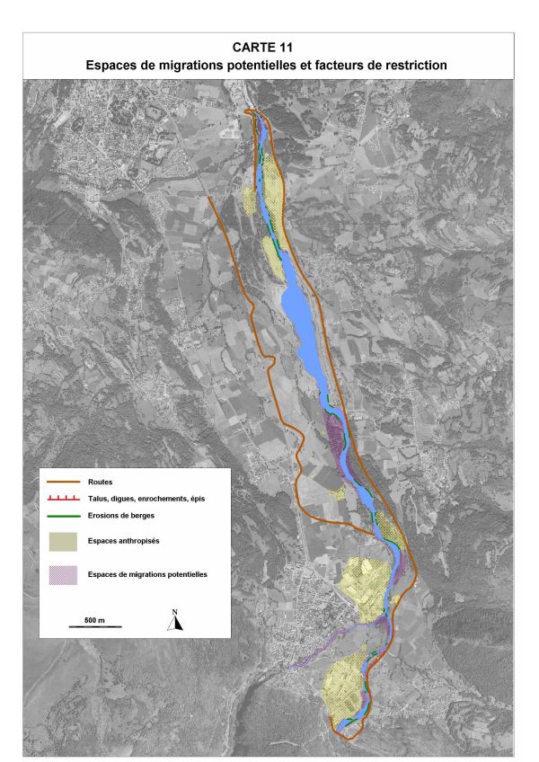 Cartographie des espaces de migrations potentielles et facteurs de restrictions