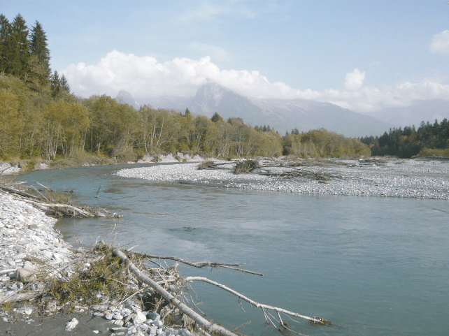 Vue sur la rivière Giffre