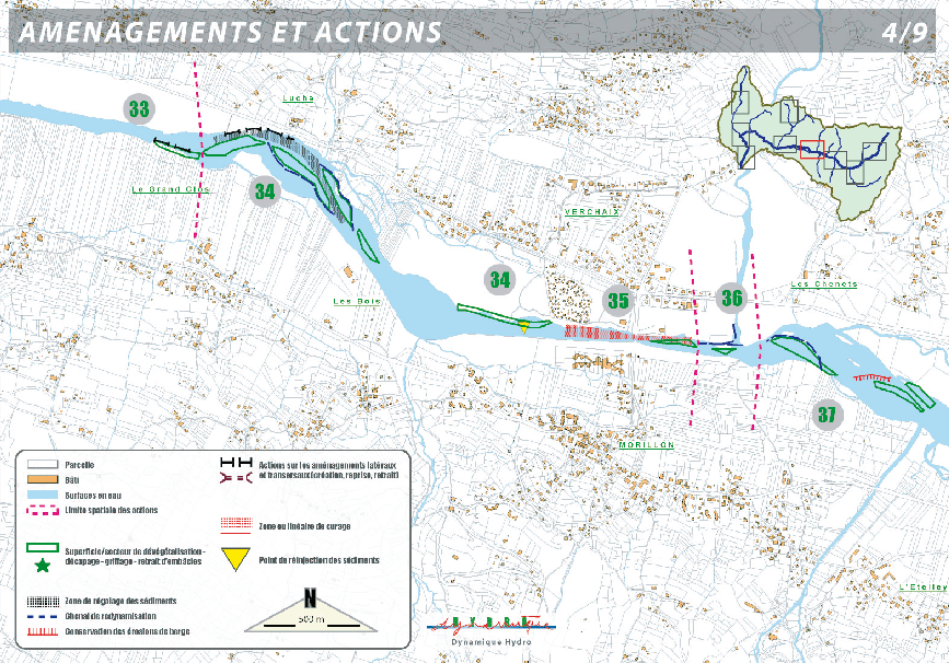 Cartographie des aménagements et actions