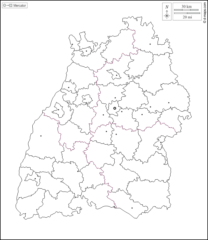 Баден вюртемберг карта