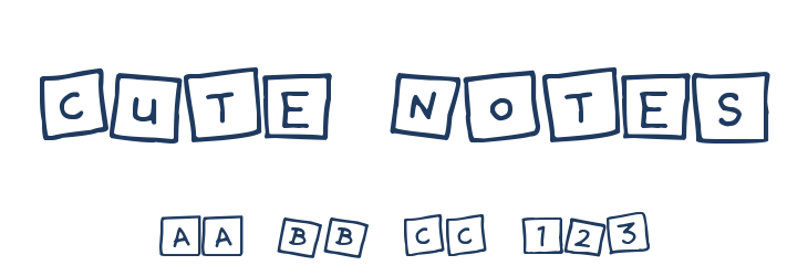 A font is the combination of typeface, size, weight, slope, and style to make up a printable or displayable set of characters. Cute Notes Font Ffonts Net