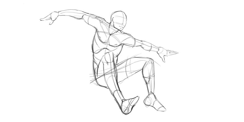 Character poses · character design references · character drawing. 60min Figure Pencil Sketching Jumping Pose