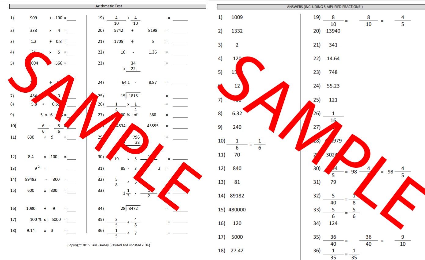 sats arithmetic test worksheet creator 1 sheet ideal for printing create infinte practice tests teaching resources