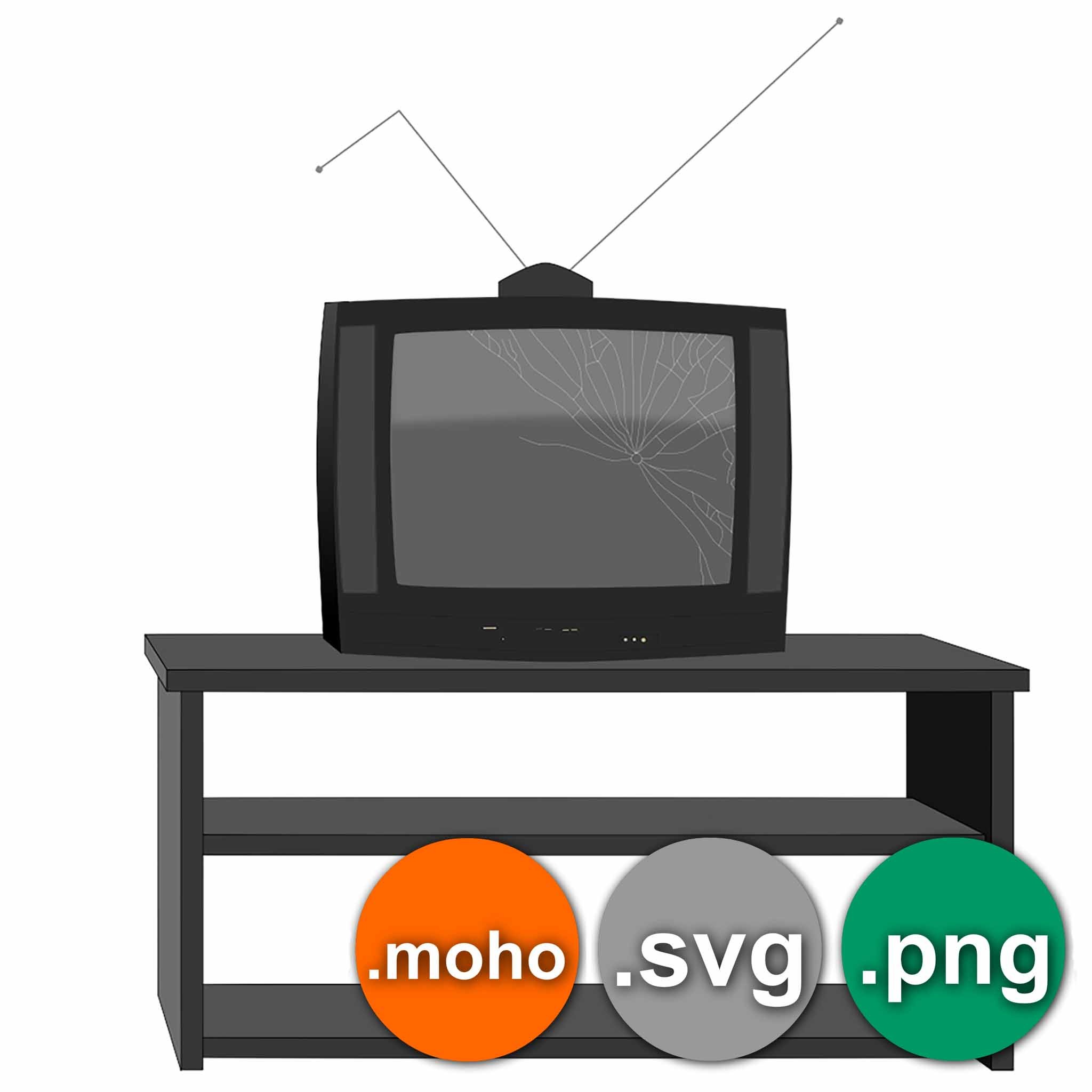 Gambar kartun televisi, tv s, persegi panjang, oranye, media png. Cartoon Props Pack