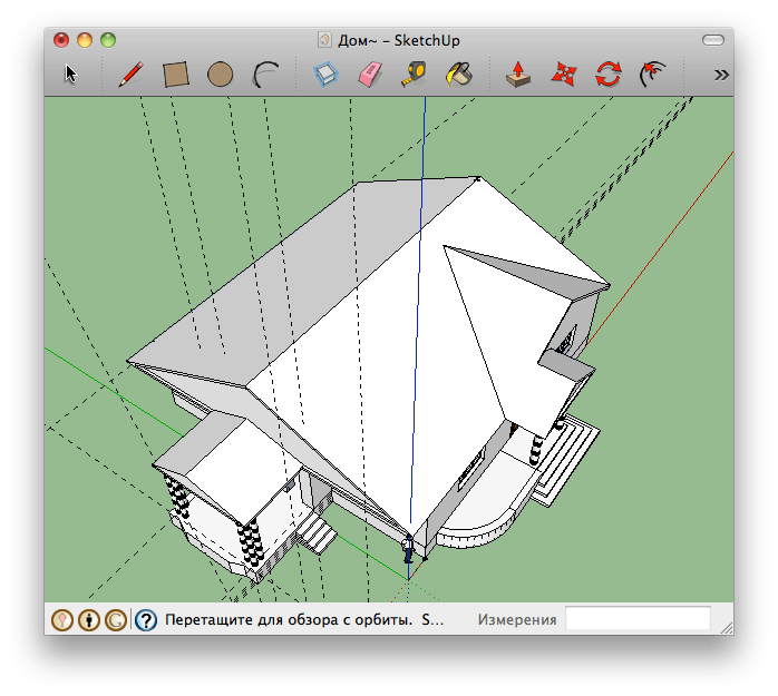 google sketchup нарисовать дом по размерам