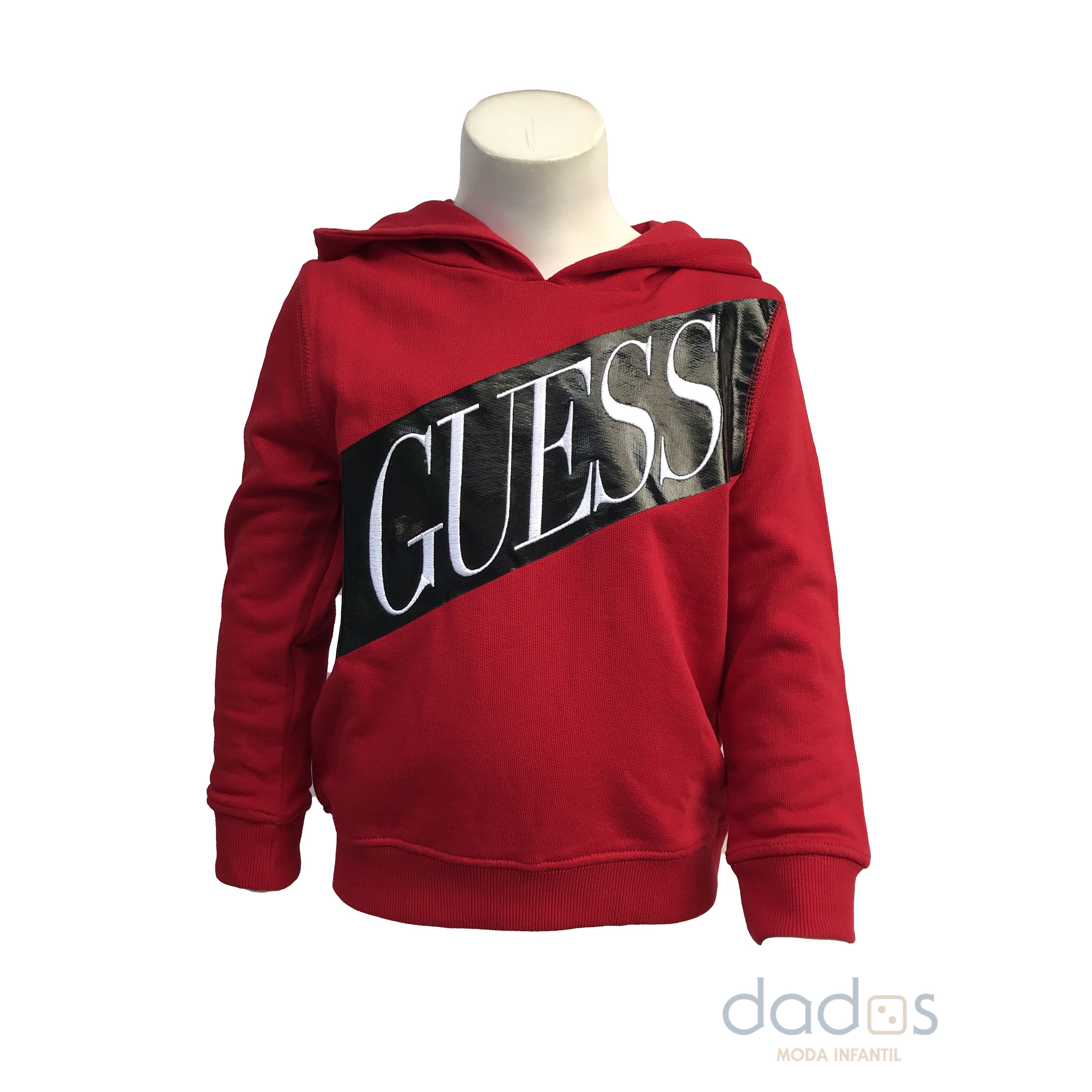 Guess Kids sudadera roja capucha - Dados moda infantil