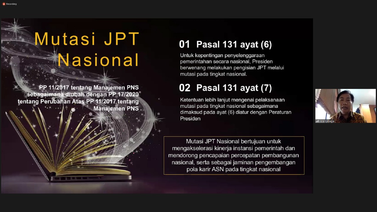 Kementerian PANRB Tampung Masukan Lintas Instansi terkait Rumusan Kebijakan  Mutasi JPT Nasional - Daelpos