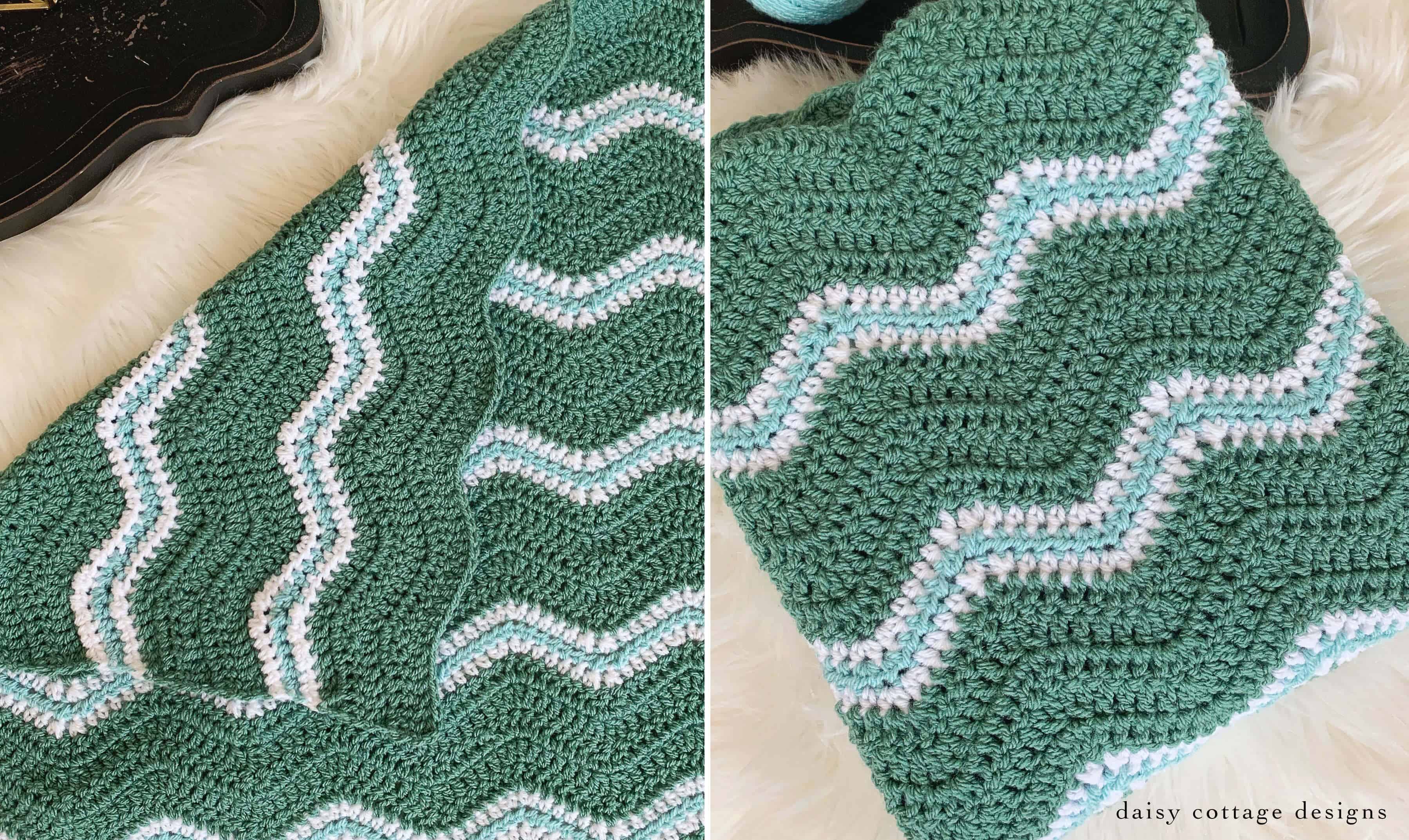 Find free crochet patterns by amy solovay including patterns for blankets, scarves, crocheted flowers, granny squares and more. Gentle Ripple Crochet Pattern Daisy Cottage Designs