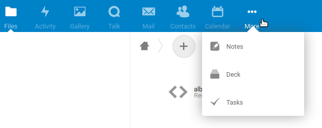 The second part of the pin to overflow menu needs to be implemented. Fixing The Nextcloud Menu To Show More Than Eight Application Icons Daniel Lange S Blog