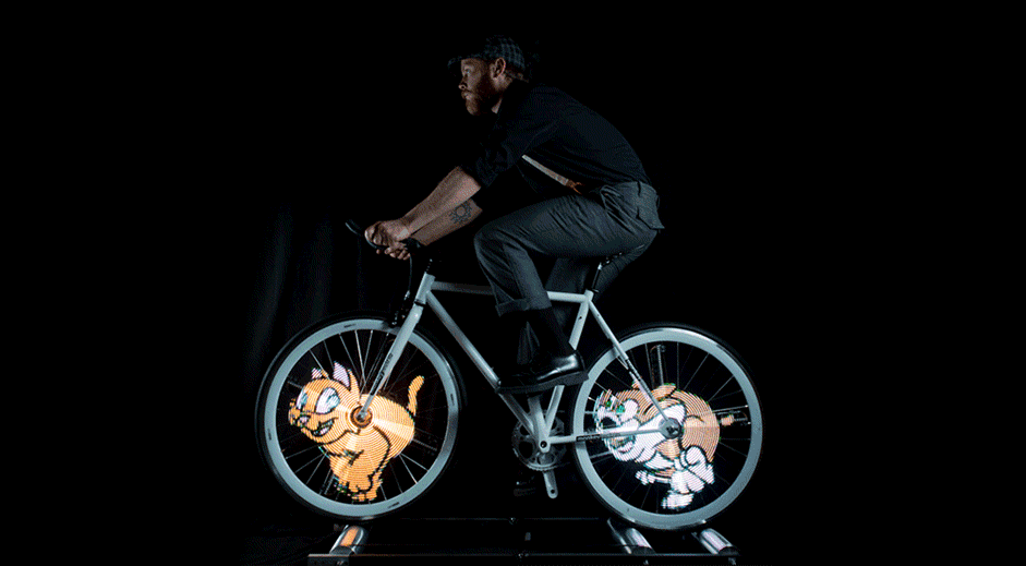 Ride in style with hologramlike display for bicycle wheels Daniel
